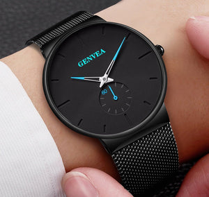 Fashion Casual Geneva Men Watch Quartz Stainless Steel Brand Wristwatch Analog Watches Wrist